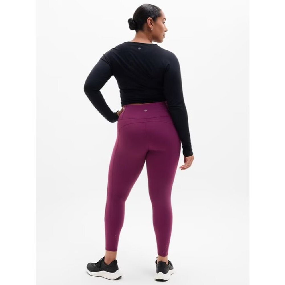New Athleta S Rainier High Rise Legging Plum Purple Small Regular - Picture 7 of 9